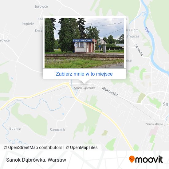 Mapa Sanok Dąbrówka