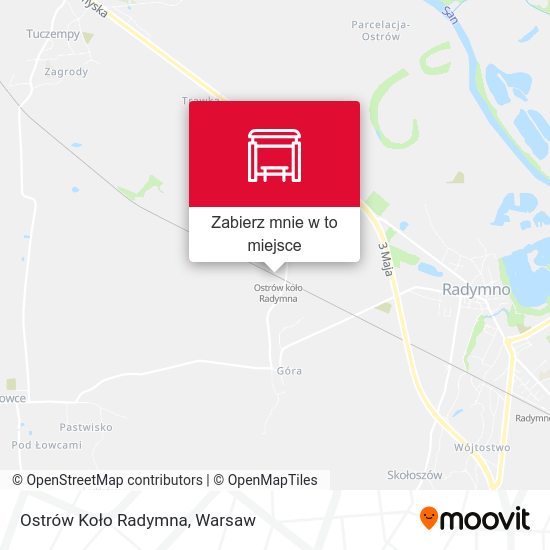 Mapa Ostrów Koło Radymna