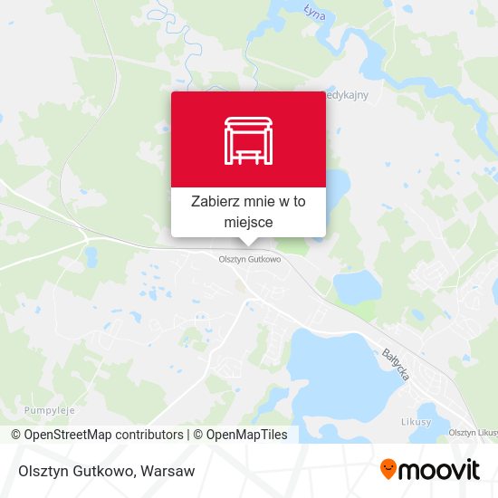 Mapa Olsztyn Gutkowo