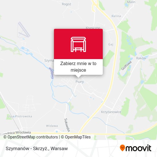 Mapa Szymanów - Skrzyż.