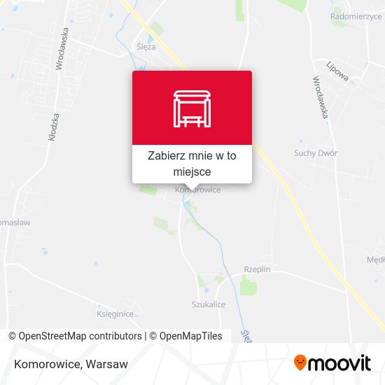 Mapa Komorowice