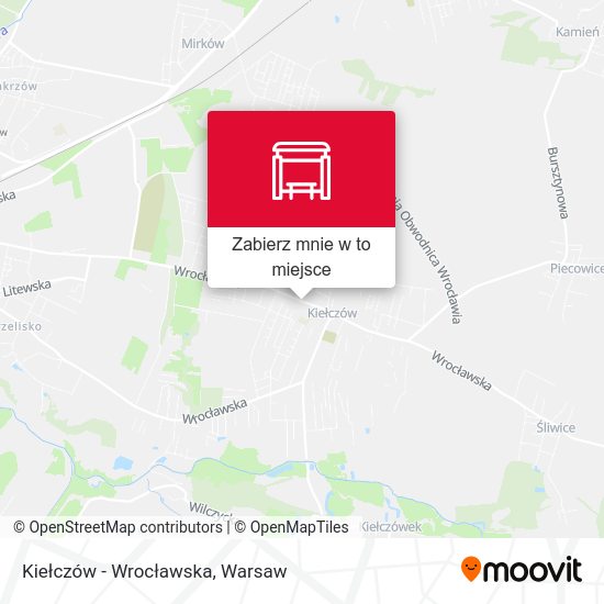 Mapa Kiełczów - Wrocławska