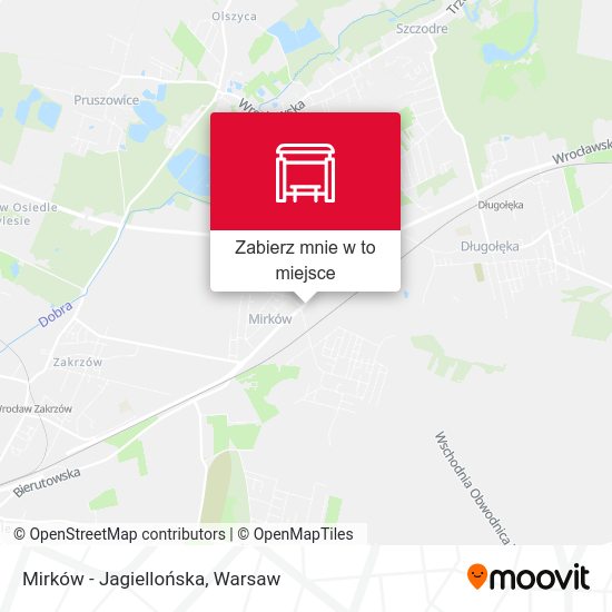 Mapa Mirków - Jagiellońska