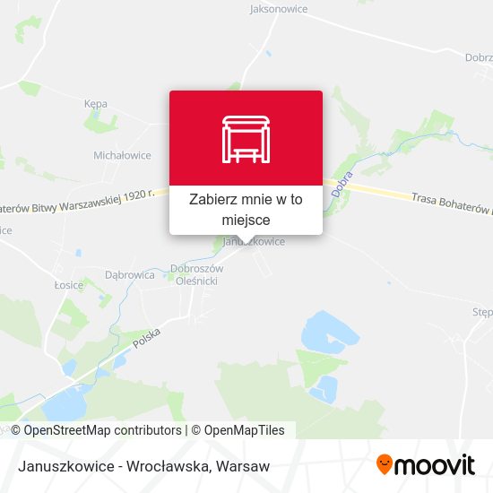 Mapa Januszkowice - Wrocławska