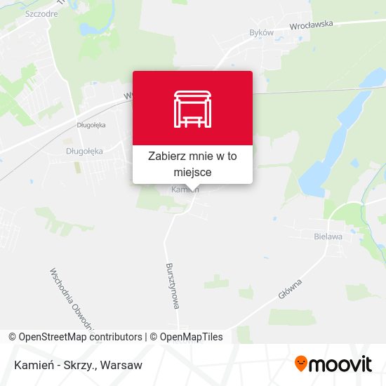 Mapa Kamień - Skrzy.