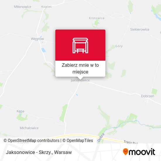 Mapa Jaksonowice - Skrzy.