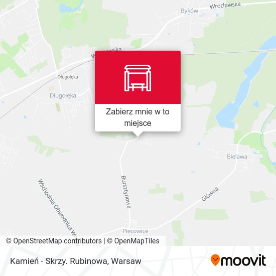 Mapa Kamień - Skrzy. Rubinowa