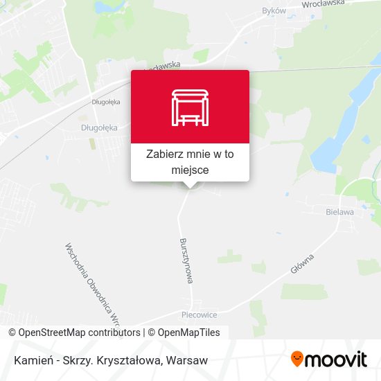 Mapa Kamień - Skrzy. Kryształowa