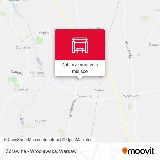 Mapa Żórawina - Wrocławska