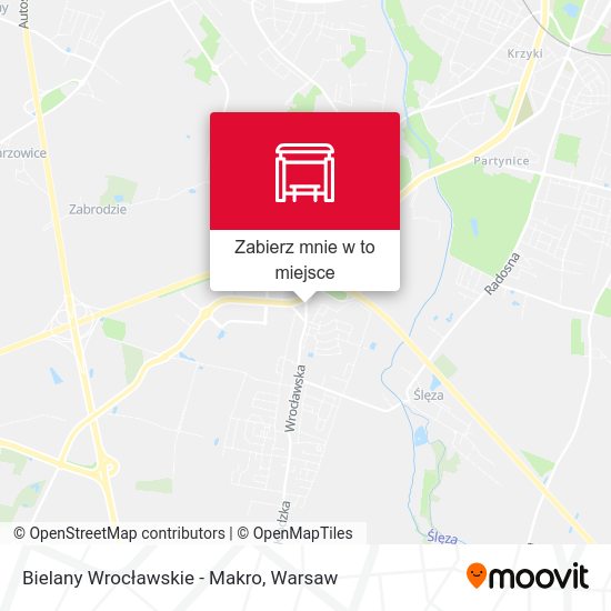 Mapa Bielany Wrocławskie - Makro