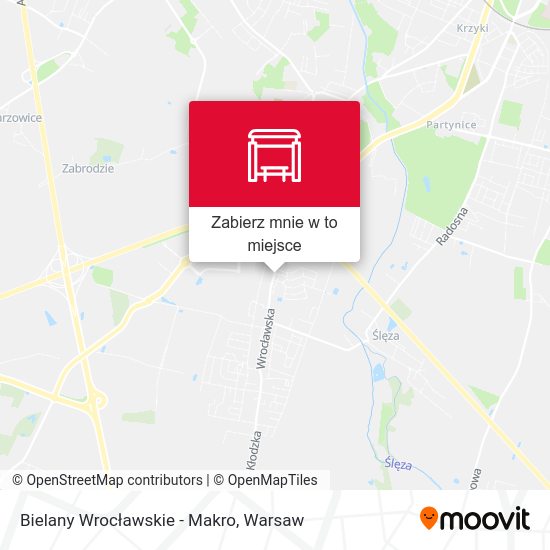 Mapa Bielany Wrocławskie - Makro