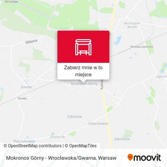 Mapa Mokronos Górny - Wrocławska / Gwarna