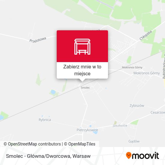 Mapa Smolec - Główna/Dworcowa