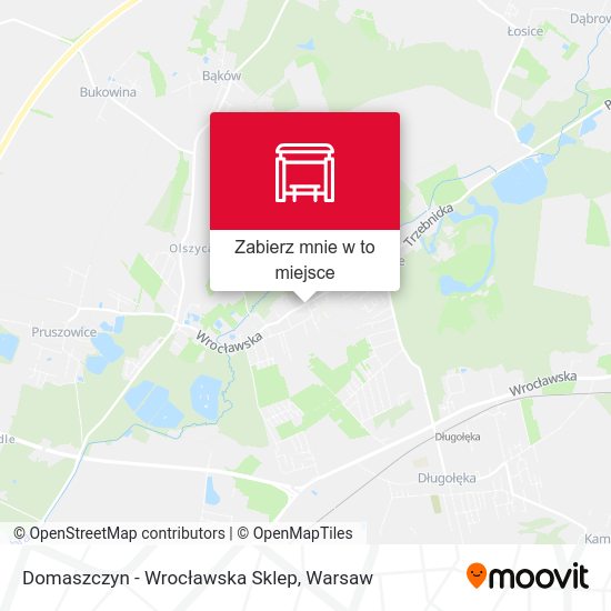 Mapa Domaszczyn - Wrocławska Sklep