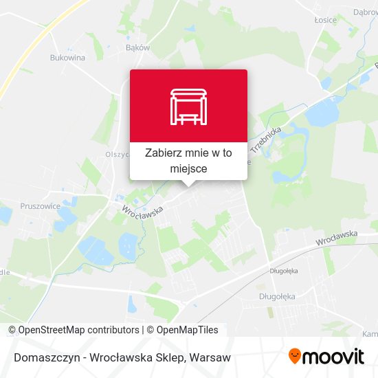 Mapa Domaszczyn - Wrocławska Sklep