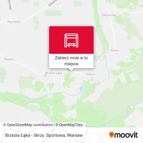 Mapa Brzezia Łąka - Skrzy. Sportowa