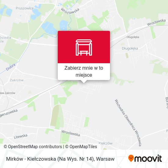 Mapa Mirków - Kiełczowska (Na Wys. Nr 14)