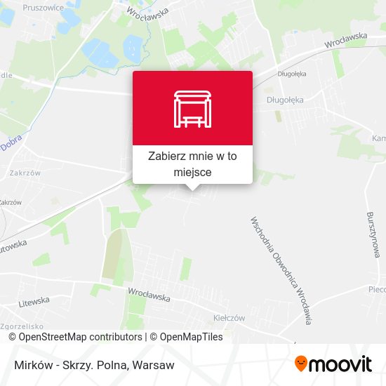 Mapa Mirków - Skrzy. Polna