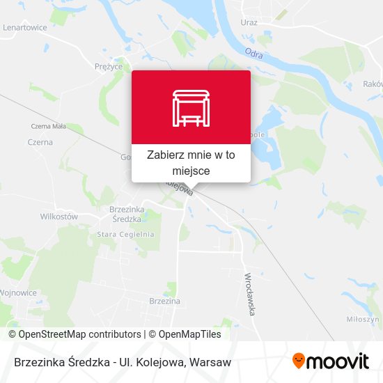 Mapa Brzezinka Średzka - Ul. Kolejowa