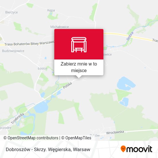 Mapa Dobroszów - Skrzy. Węgierska