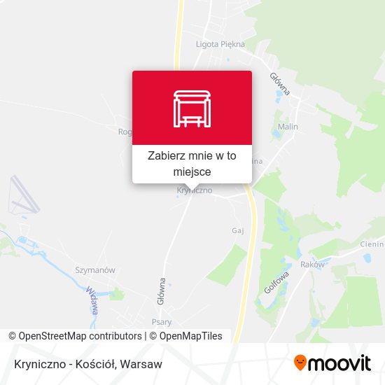 Mapa Kryniczno - Kościół