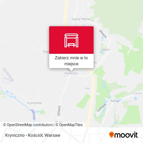 Mapa Kryniczno - Kościół