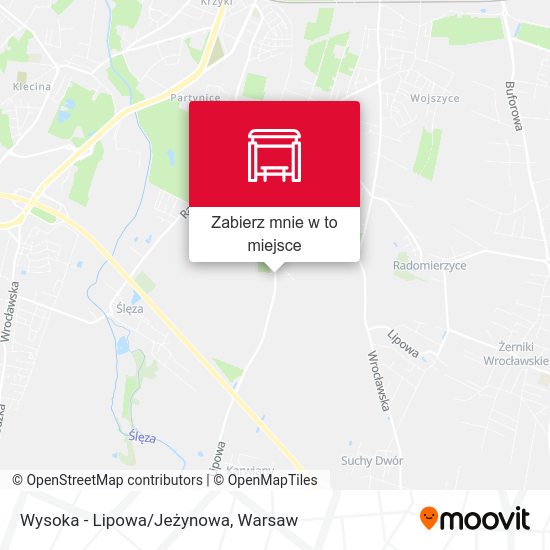 Mapa Wysoka - Lipowa/Jeżynowa