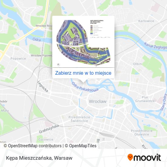 Mapa Kępa Mieszczańska