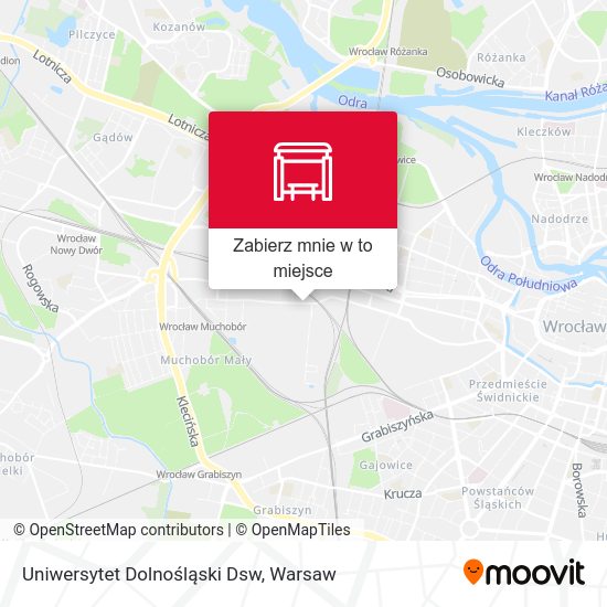 Mapa Uniwersytet Dolnośląski Dsw