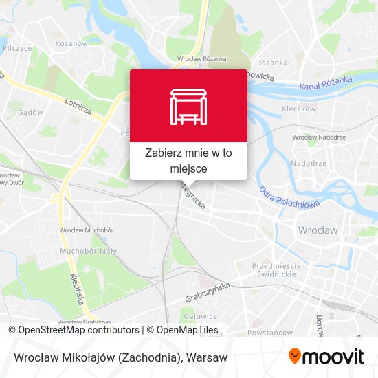 Mapa Wrocław Mikołajów (Zachodnia)