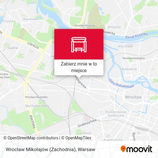 Mapa Wrocław Mikołajów (Zachodnia)