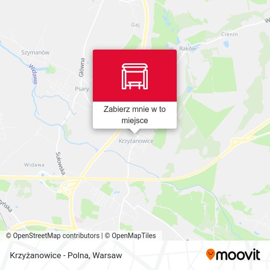 Mapa Krzyżanowice - Polna