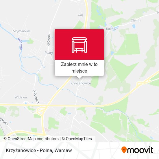 Mapa Krzyżanowice - Polna