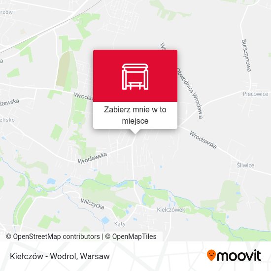 Mapa Kiełczów - Wodrol