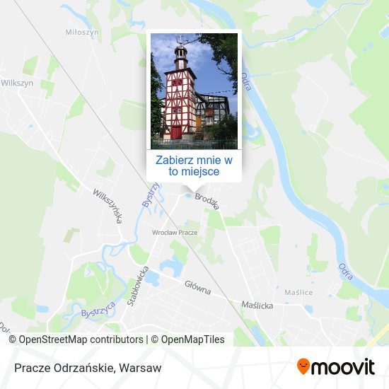 Mapa Pracze Odrzańskie