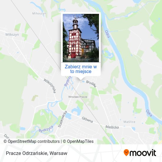 Mapa Pracze Odrzańskie