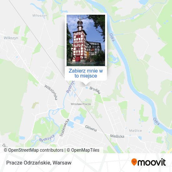 Mapa Pracze Odrzańskie