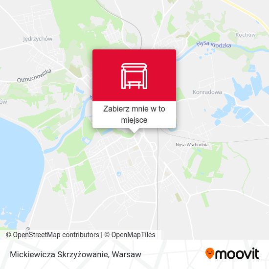 Mapa Mickiewicza Skrzyżowanie