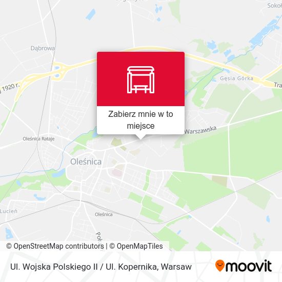 Mapa Ul. Wojska Polskiego II / Ul. Kopernika