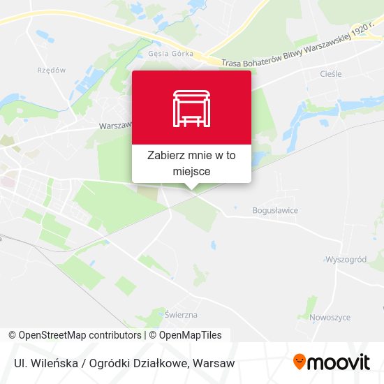 Mapa Ul. Wileńska / Ogródki Działkowe