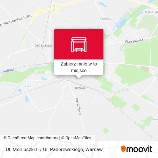 Mapa Ul. Moniuszki II / Ul. Paderewskiego