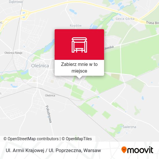 Mapa Ul. Armii Krajowej / Ul. Poprzeczna