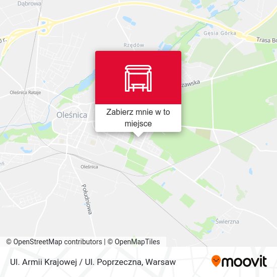 Mapa Ul. Armii Krajowej / Ul. Poprzeczna