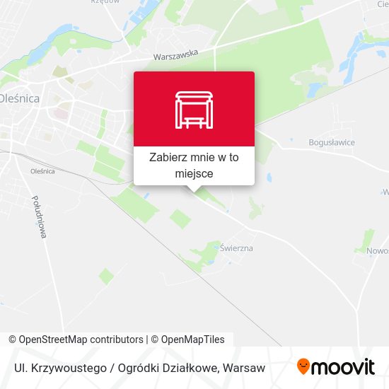 Mapa Ul. Krzywoustego / Ogródki Działkowe