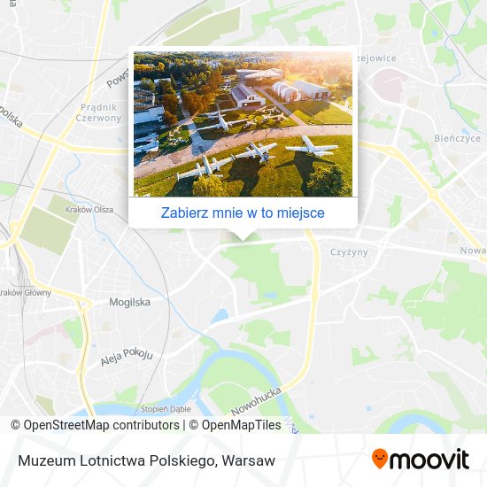 Mapa Muzeum Lotnictwa Polskiego