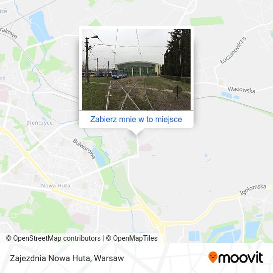 Mapa Zajezdnia Nowa Huta