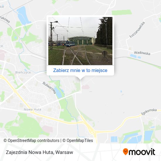 Mapa Zajezdnia Nowa Huta