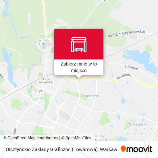 Mapa Olsztyńskie Zakłady Graficzne (Towarowa)