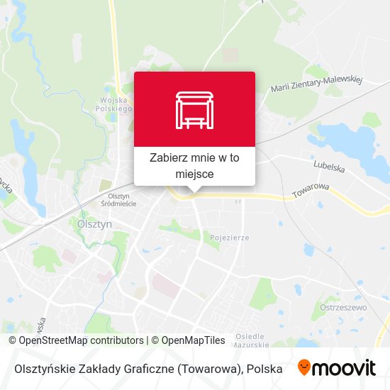 Mapa Olsztyńskie Zakłady Graficzne (Towarowa)