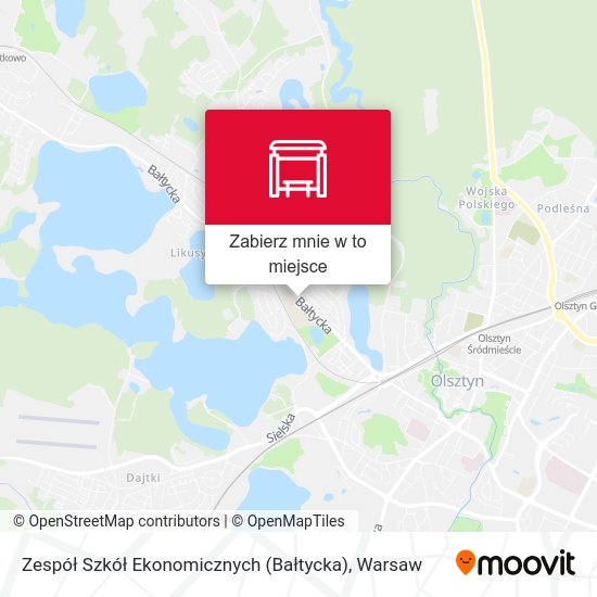 Mapa Zespół Szkół Ekonomicznych (Bałtycka)